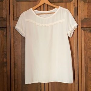 Loft, cream blouse